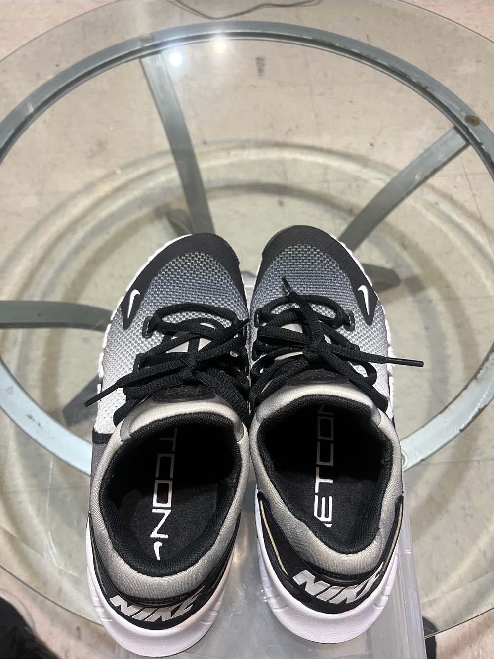Nike Metcon Black and Gray Women's Cushioning Training Sneakers - Picture 8 of 13